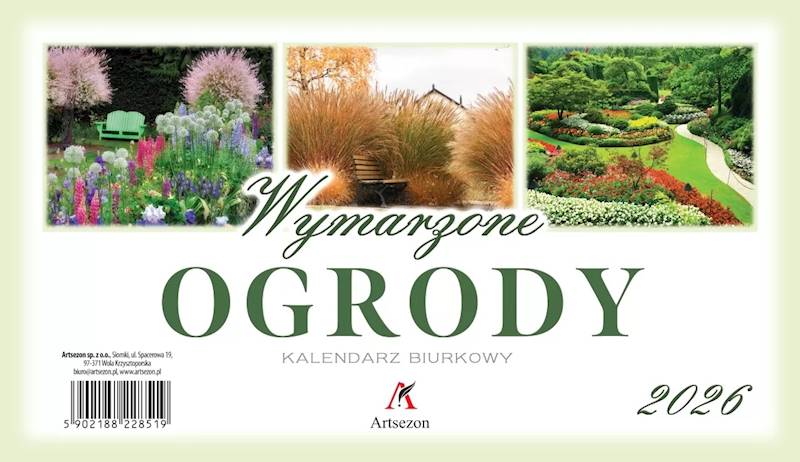 Kalendarz 2026 Artsezon biurkowy 19,5x11 Ogrody