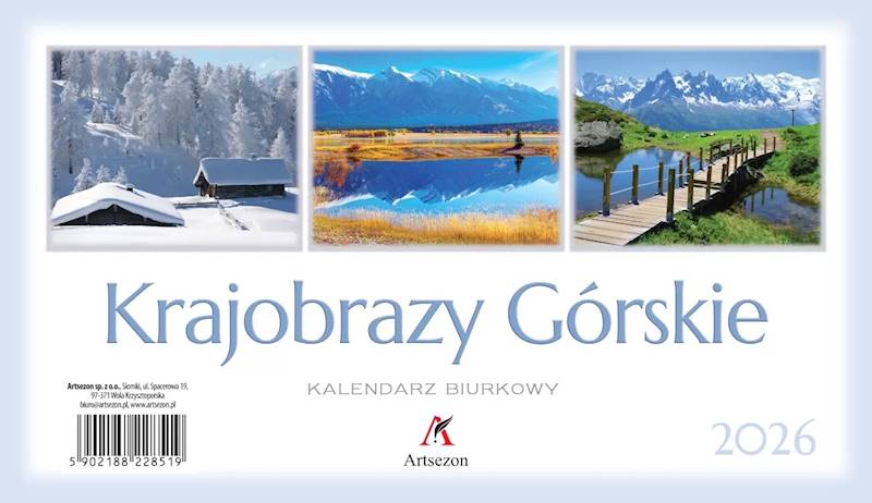 Kalendarz 2026 Artsezon biurkowy 19,5x11 Krajobraz