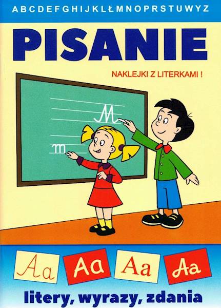 Pisanie Litery wyrazy zdania Naklejki z literkam  