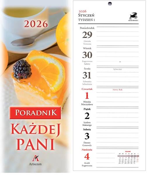 Kalendarz 2026 Artsezon Poradnik każdej Pani Ciast