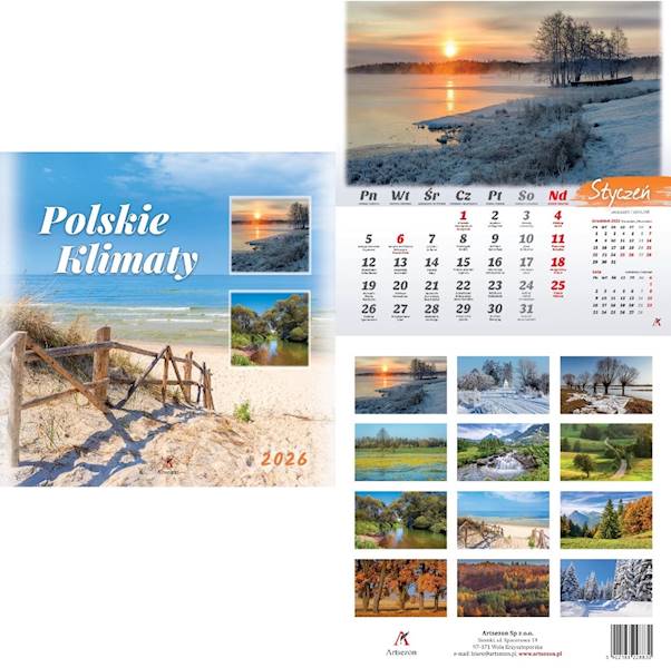 Kalendarz 2026 Artsezon 33x33 Polskie Klimaty