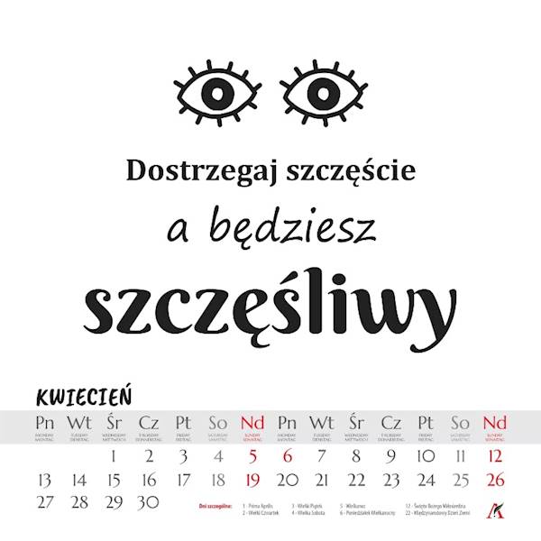 Kalendarz 2026 Artsezon 33x33 Plakaty Cytaty