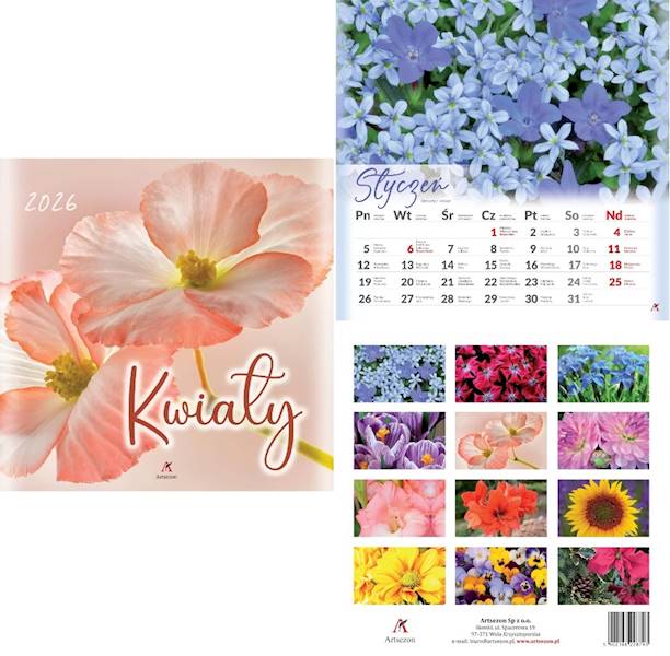 Kalendarz 2026 Artsezon 33x33 Kwiaty
