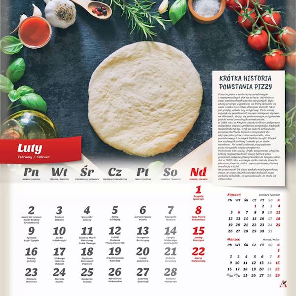 Kalendarz 2026 Artsezon 33x33 Kuchenny z przepisam