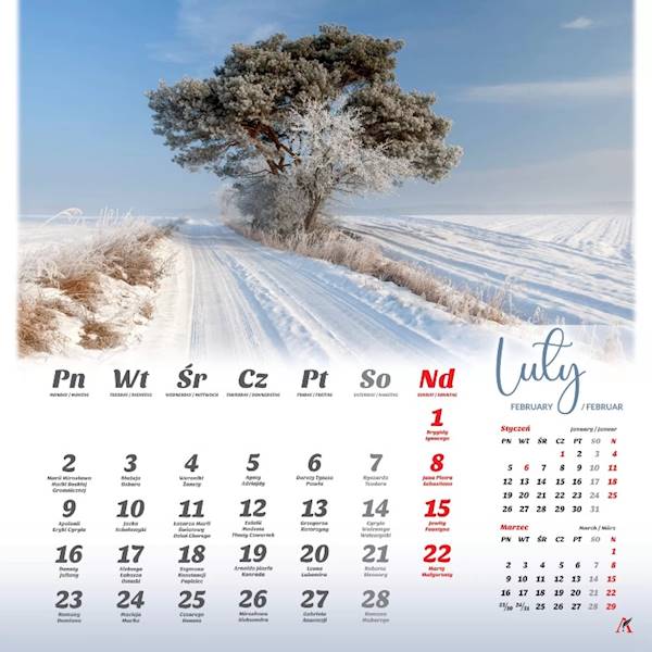 Kalendarz 2026 Artsezon 33x33 Drogi