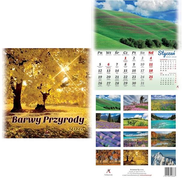 Kalendarz 2026 Artsezon 33x33 Barwy Przyrody
