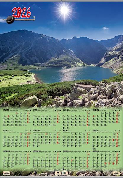 Kalendarz 2026 PK Jednoplanszowy B1 Tatry