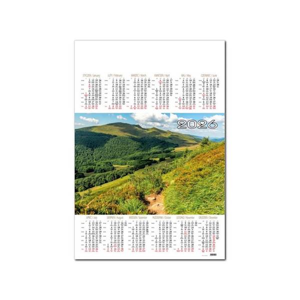 Kalendarz 2026 Beskidy Jednoplansz A1 Bieszczady