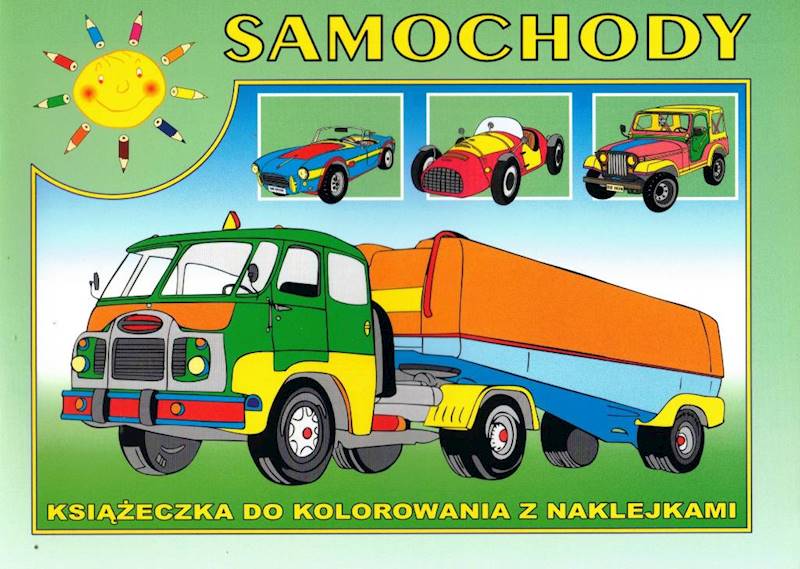Samochody Książeczka do kolorowania z naklejkami
