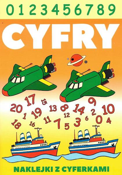 Cyfry Nauka pisania cyferek naklejki z cyferkami