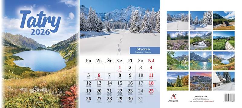Kalendarz 2026 Artsezon B4 Tatry