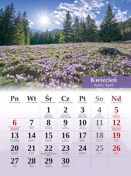 Kalendarz 2026 Artsezon B4 Tatry