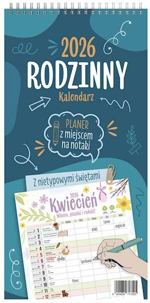 Kalendarz 2026 O-press Notatnikowy planer rodzinny