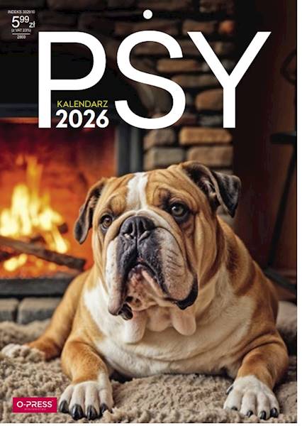 Kalendarz 2026 O-press A4 Ścienny Psy