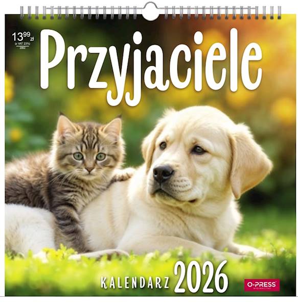 Kalendarz 2026 O-press 33x33 Ścienny Przyjaciele