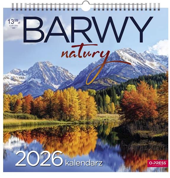 Kalendarz 2026 O-press 33x33 Ścienny Barwy Natury