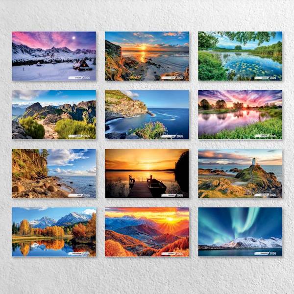 Kalendarz 2026 O-press 33x33 Ścienny Barwy Natury