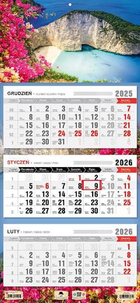 Kalendarz 2026 PK Ścienny Trójdzielny. Zathyntos