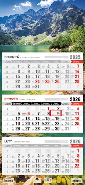 Kalendarz 2026 PK Ścienny Trójdzielny. Morskie Oko