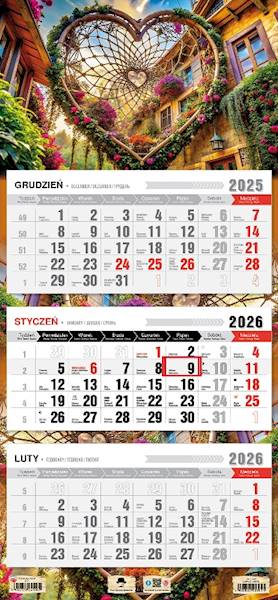 Kalendarz 2026 PK Ścienny Trójdzielny. Łapacz snów