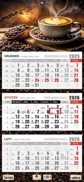 Kalendarz 2026 PK Ścienny Trójdzielny. Kawa