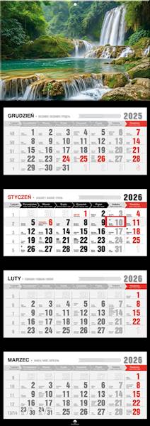 Kalendarz 2026 PK Czterodzielny Wodospad