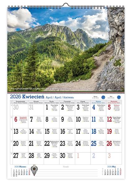 Kalendarz 2026 PK Ścienny A3 P13 Tatry, że hej