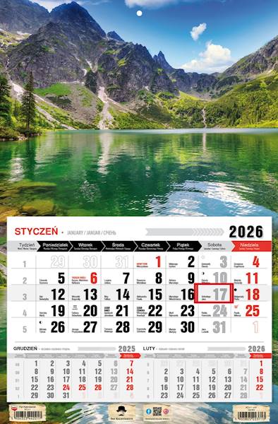 Kalendarz 2026 PK Jednodzielny. Tatry
