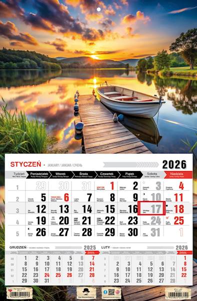 Kalendarz 2026 PK Jednodzielny. Mazury