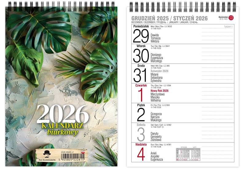 Kalendarz 2026 PK Biurkowy A5 pionowy Glamour
