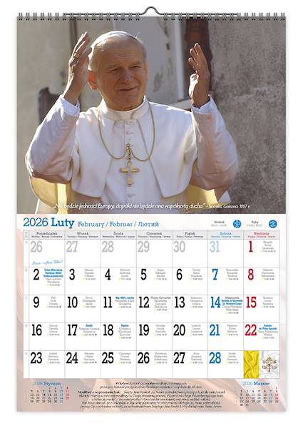Kalendarz 2026 PK Ścienny A3 P13 Jan Paweł II