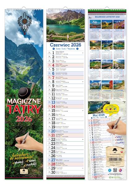 Kalendarz 2026 PK paskowy wąski Magiczne Tatry