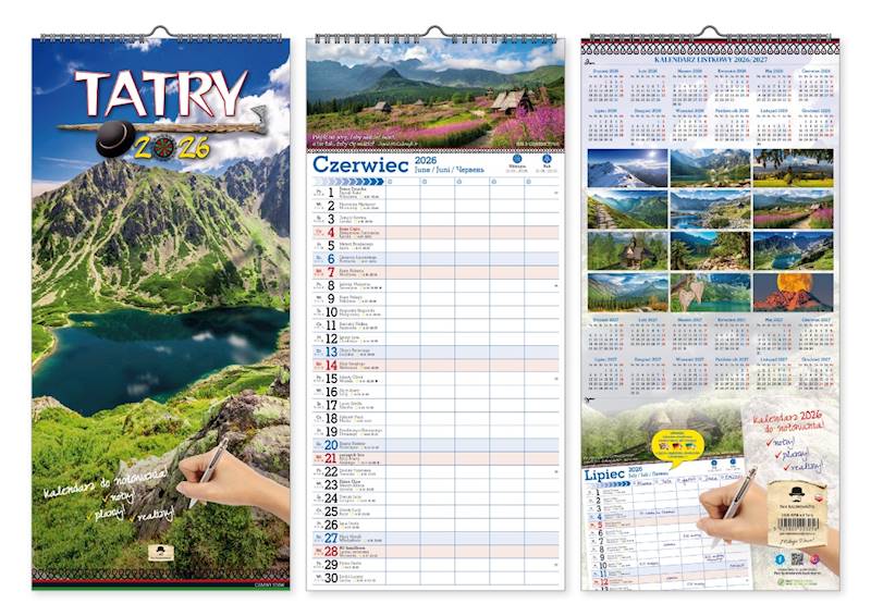 Kalendarz 2026 PK Notatnikowy Tatry