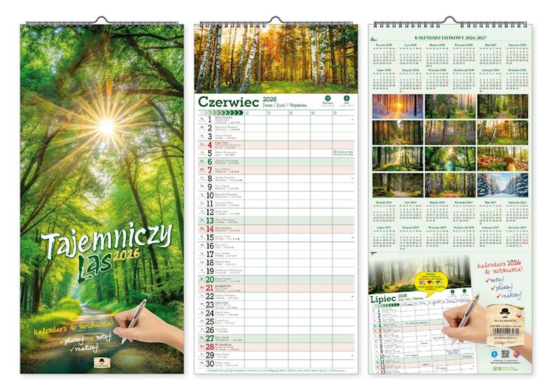Kalendarz 2026 PK Notatnikowy Tajemniczy las