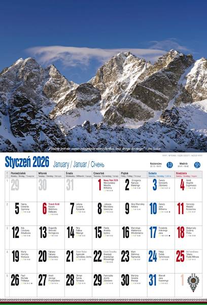 Kalendarz 2026 PK Albumowy Tatry po zbóju