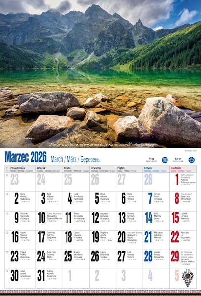 Kalendarz 2026 PK Albumowy Tatry po zbóju