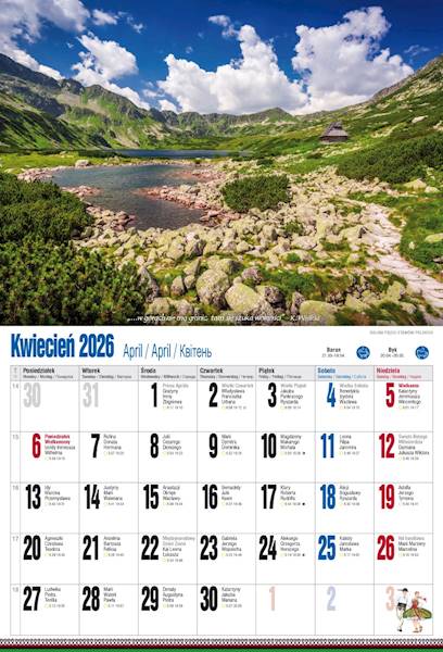 Kalendarz 2026 PK Albumowy Tatry po zbóju