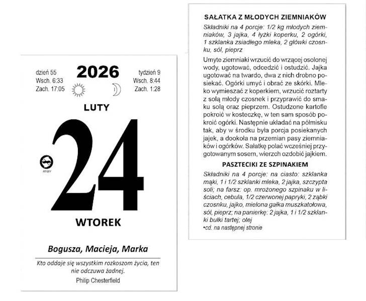 Kalendarz 2026 O-press Zdzierak B7 Rodzinny N