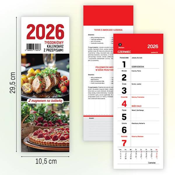Kalendarz 2026 O-press Tyg z przepisami na lodówkę