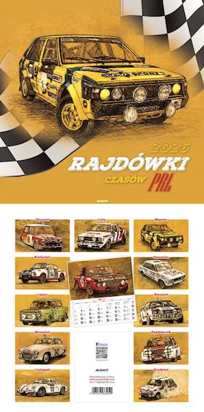 Kalendarz 2026 Avanti Ścienny 32x32 Motoryzacja PR