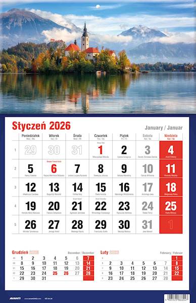 Kalendarz 2026 Avanti Jednodzielny KTJ Góry Kośció