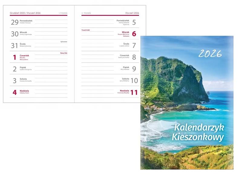 Kalendarz 2026 Artsezon Kieszonkowy A7 Wybrzeże