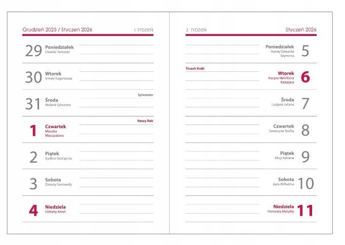 Kalendarz 2026 Artsezon Kieszonkowy A7 Wybrzeże