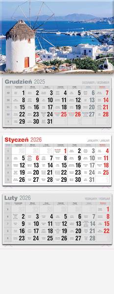 Kalendarz 2026 Avanti Trójdzielny LUX Morze Wiatra