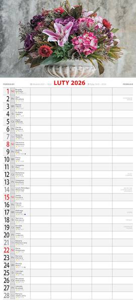 Kalendarz 2026 Avanti Terminarz KPD 49x22 Kwiaty