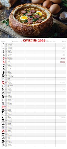 Kalendarz 2026 Avanti Terminarz KPD 49x22 Kuchenny