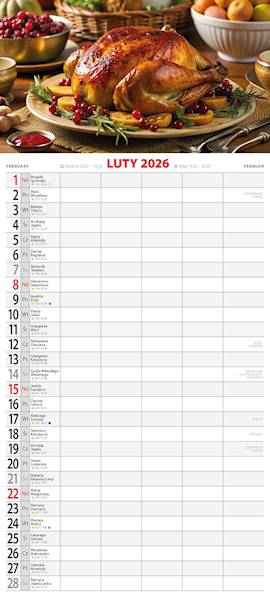Kalendarz 2026 Avanti Terminarz KPD 49x22 Kuchenny