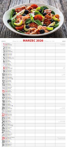 Kalendarz 2026 Avanti Terminarz KPD 49x22 Kuchenny