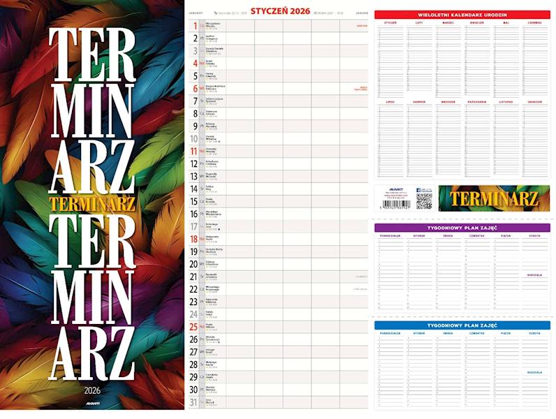 Kalendarz 2026 Avanti Terminarz KPD 49x22