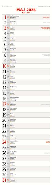 Kalendarz 2026 Avanti Paskowy KP 46x13 Terminarz